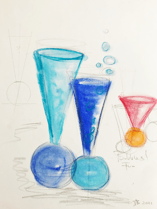 Croquis Bubbles Celebration - L'Atelier du Vin