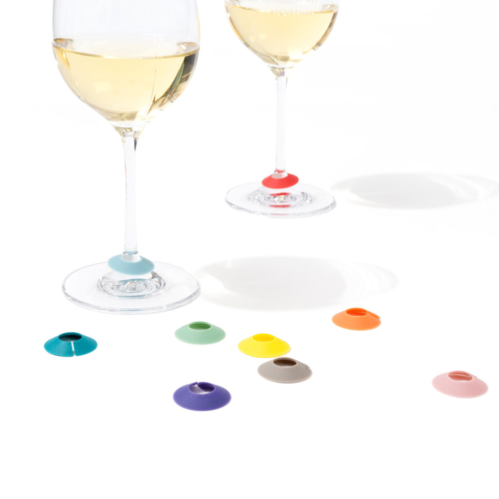 Marques verre coloré pour dégustation de vin