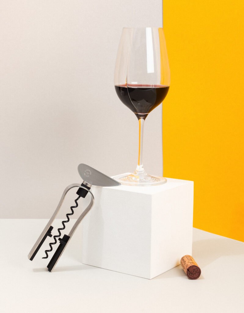 Chic Monsieur worm screw corkscrew with wine glass L'Exploreur Oenologie