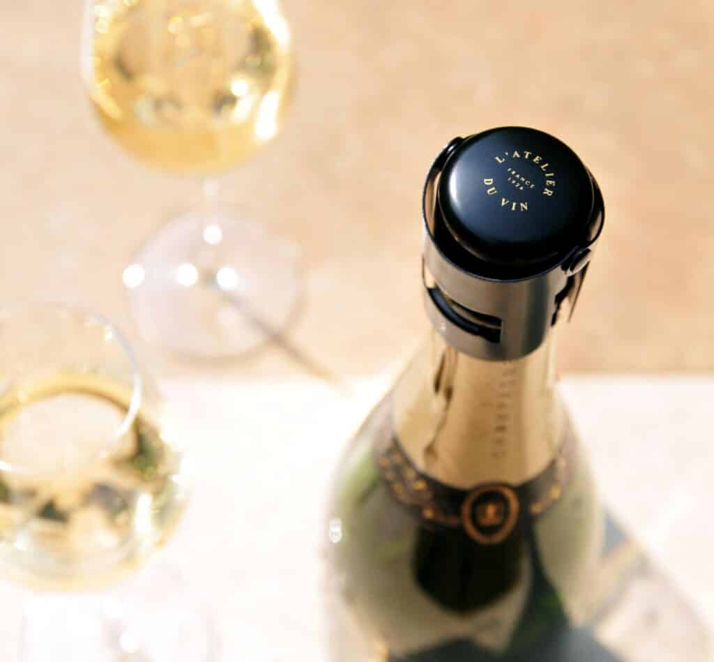 Bouchon de champagne avec indicateur de bulle
