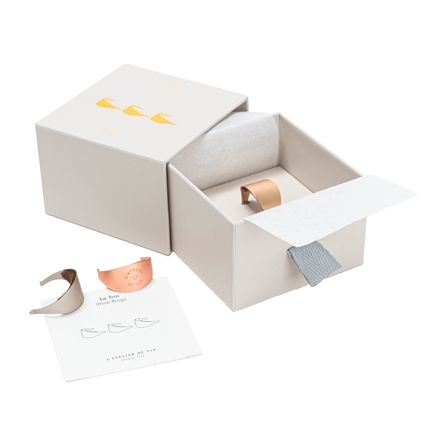 Le Trio - Wine Rings pack ouvert