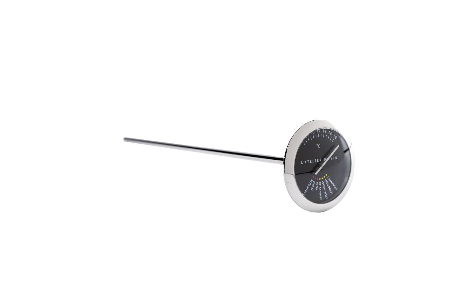 Paderno World Cuisine LAtelier Du Vin Wine Thermometer Stainless Steel by Paderno World Cuisine 