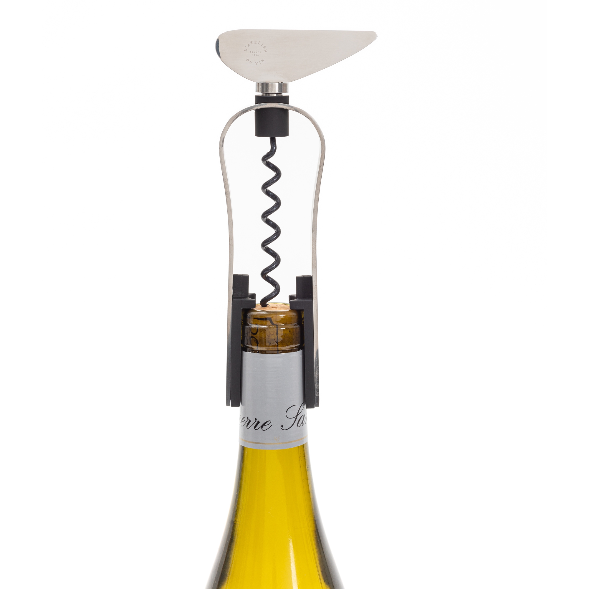 Chic Monsieur screw corkscrew without wine on wine bottle
