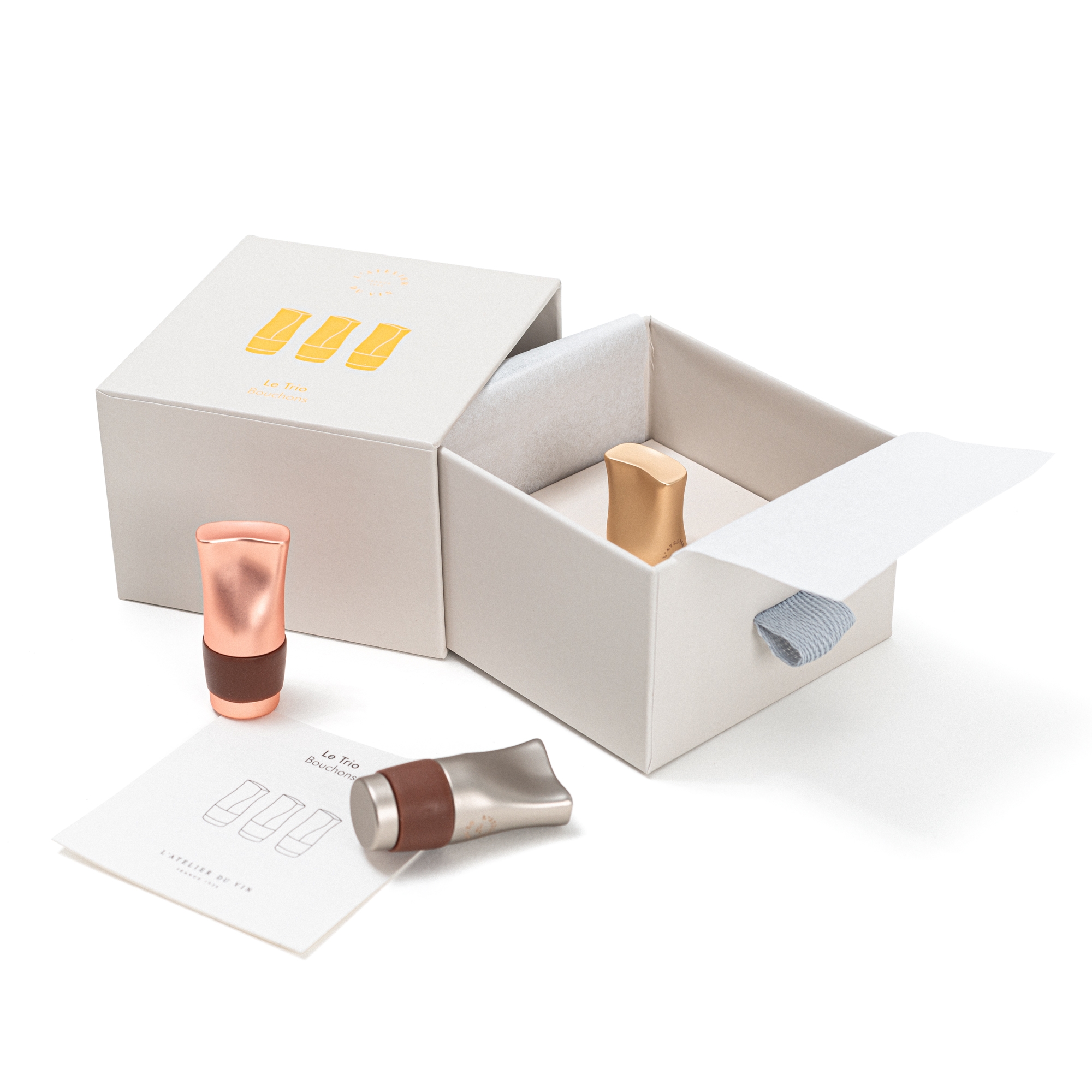 Pack des Bouchons de conservation en alliage pour bouteilles de vin de L'Atelier du Vin