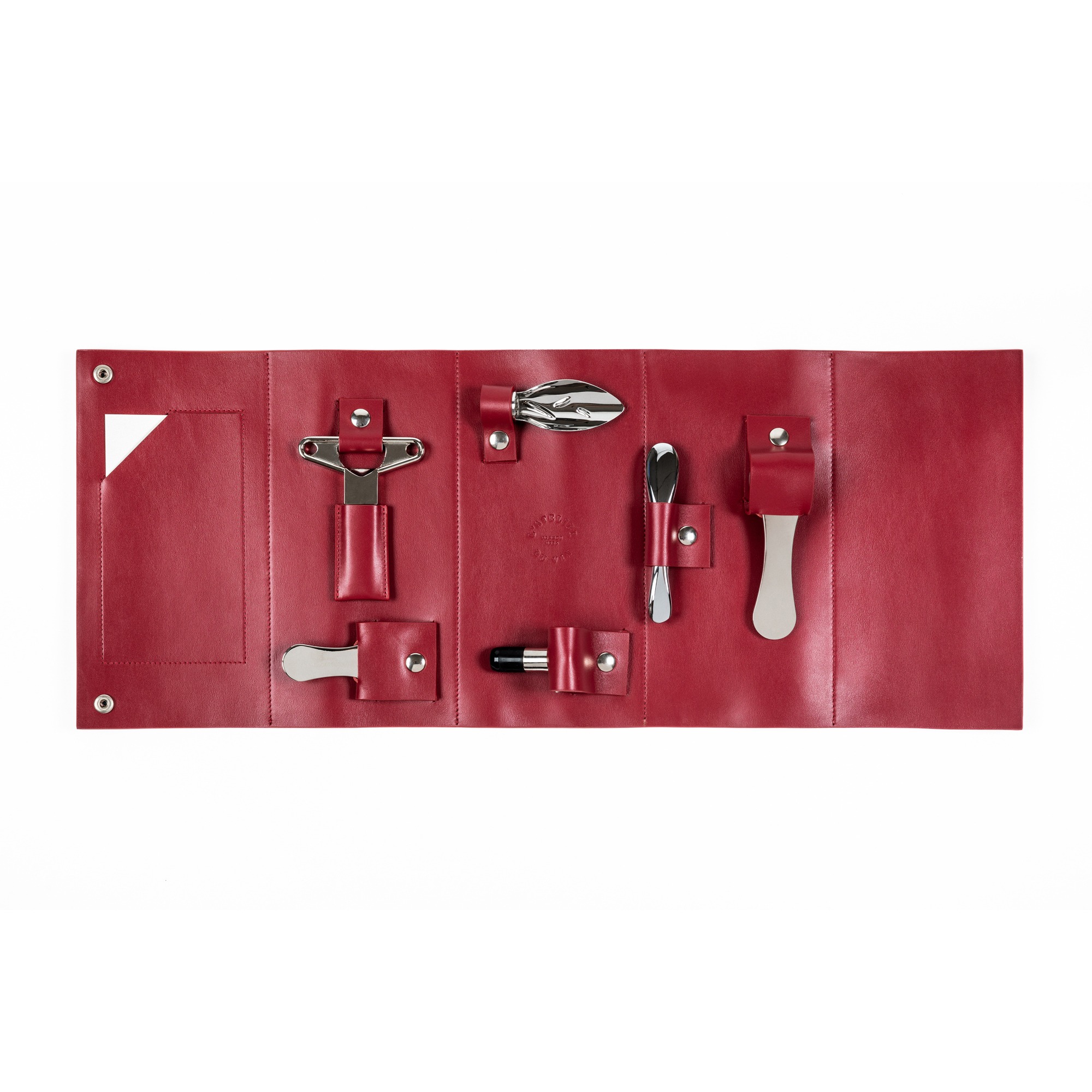 Trousse en cuir avec accessoires pour le vin