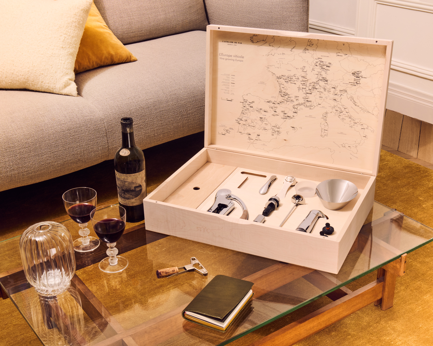 Coffret en bois fait en France Oeno Box Connoisseur 1