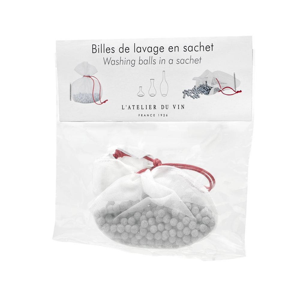 Pack du sachet de billes de lavages pour nettoyer les carafes à vin, les vases...