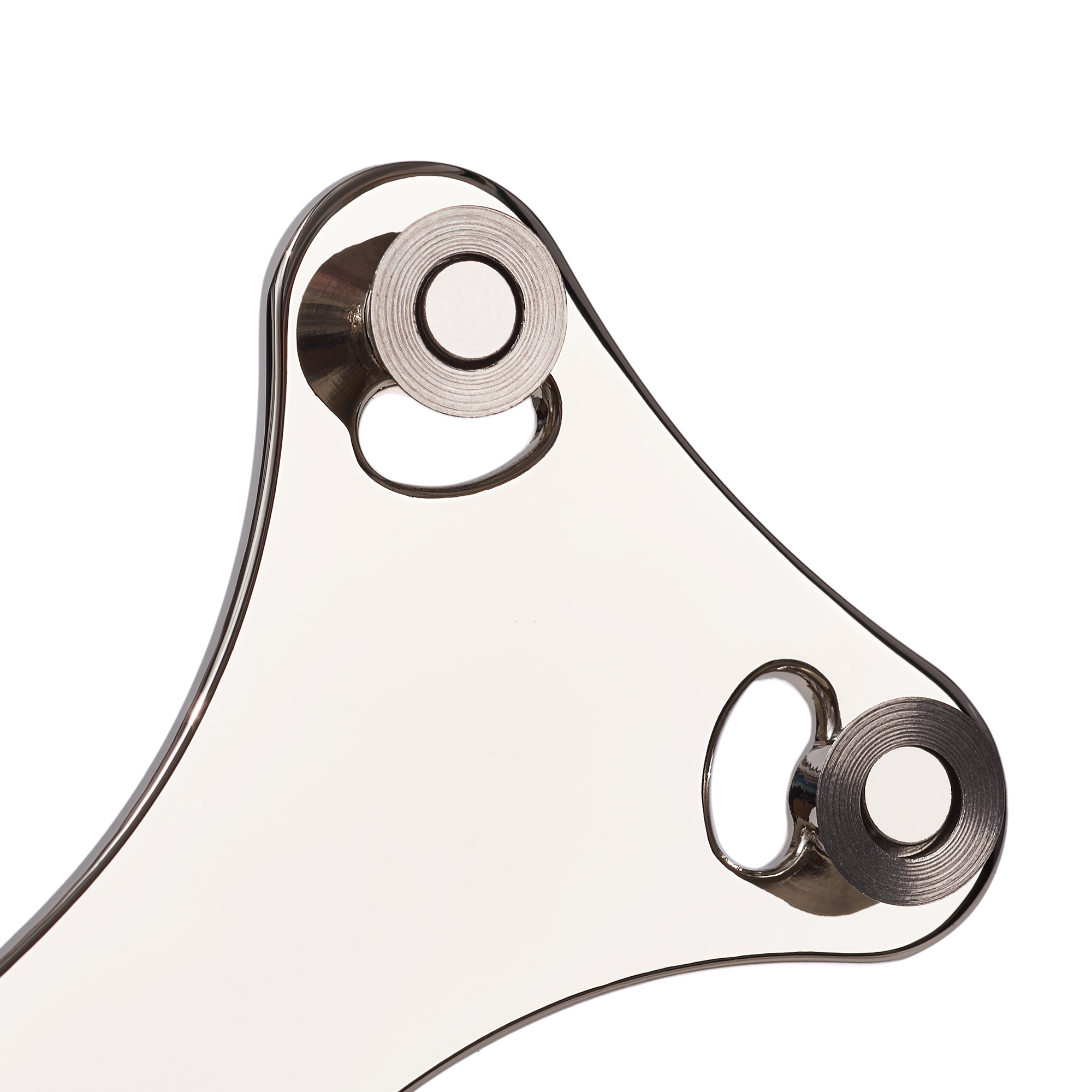 Details of the capsule cutter's two circular hardened steel blades